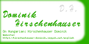 dominik hirschenhauser business card